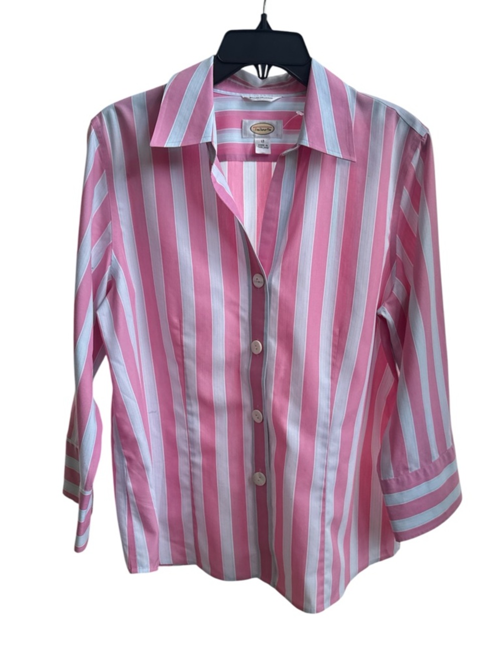Talbots Wrinkle Resistant SHIRT women’s size 12 STRIPED button down